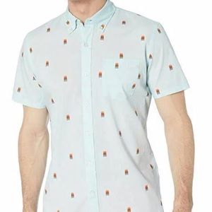 Men's Goodthreads Standard-Fit Short-Sleeve Printed Poplin Shirt - Size XXXL